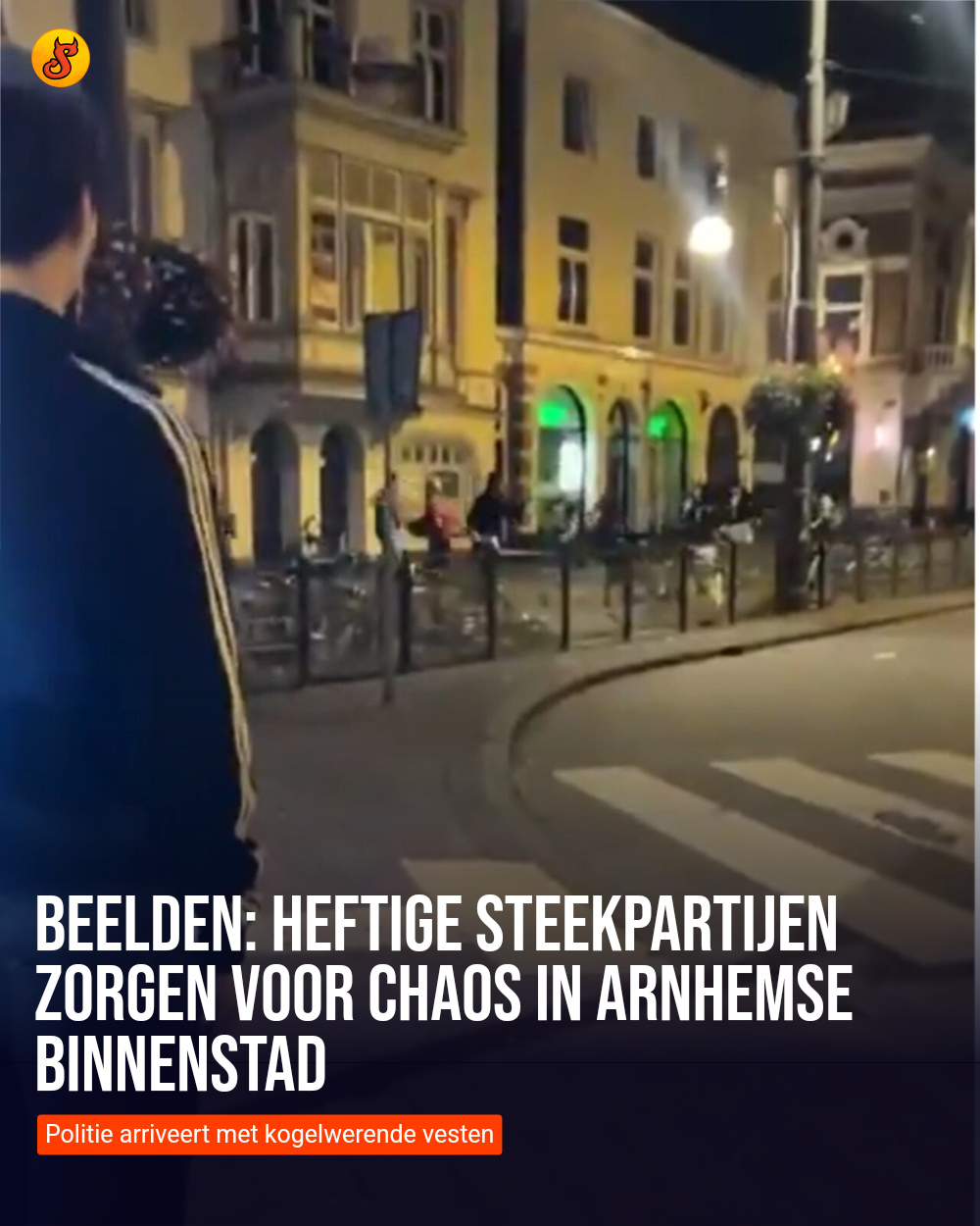 Beelden: Heftige steekpartijen zorgen voor chaos in Arnhemse binnenstad