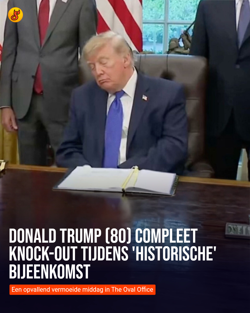 Donald Trump (80) compleet knock-out tijdens 'historische' bijeenkomst