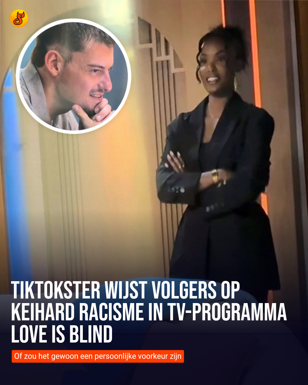 TikTokster wijst volgers op keihard racisme in tv-programma Love is Blind