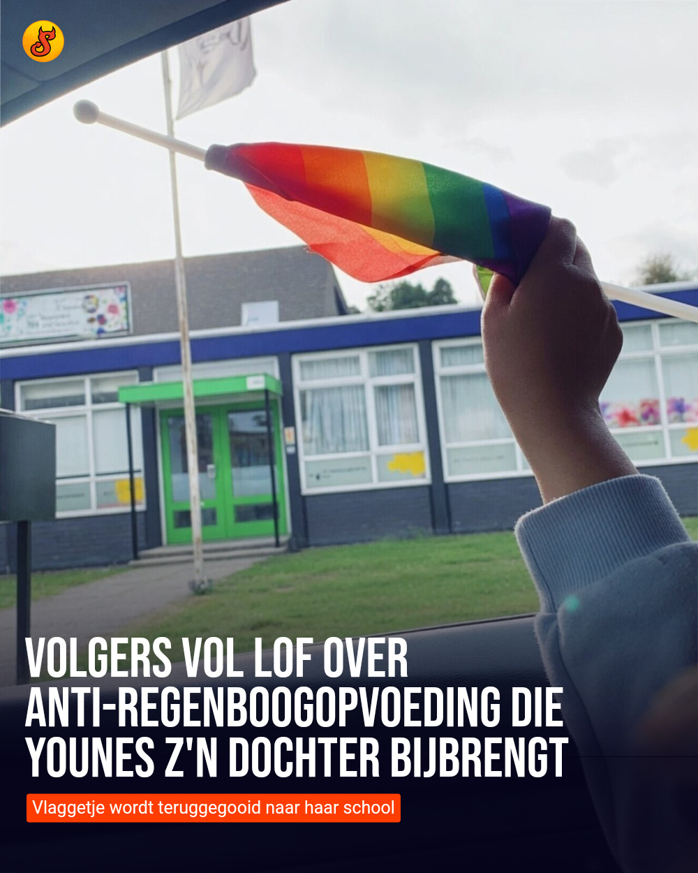 Volgers vol lof over anti-regenboogopvoeding die Younes z'n dochter bijbrengt