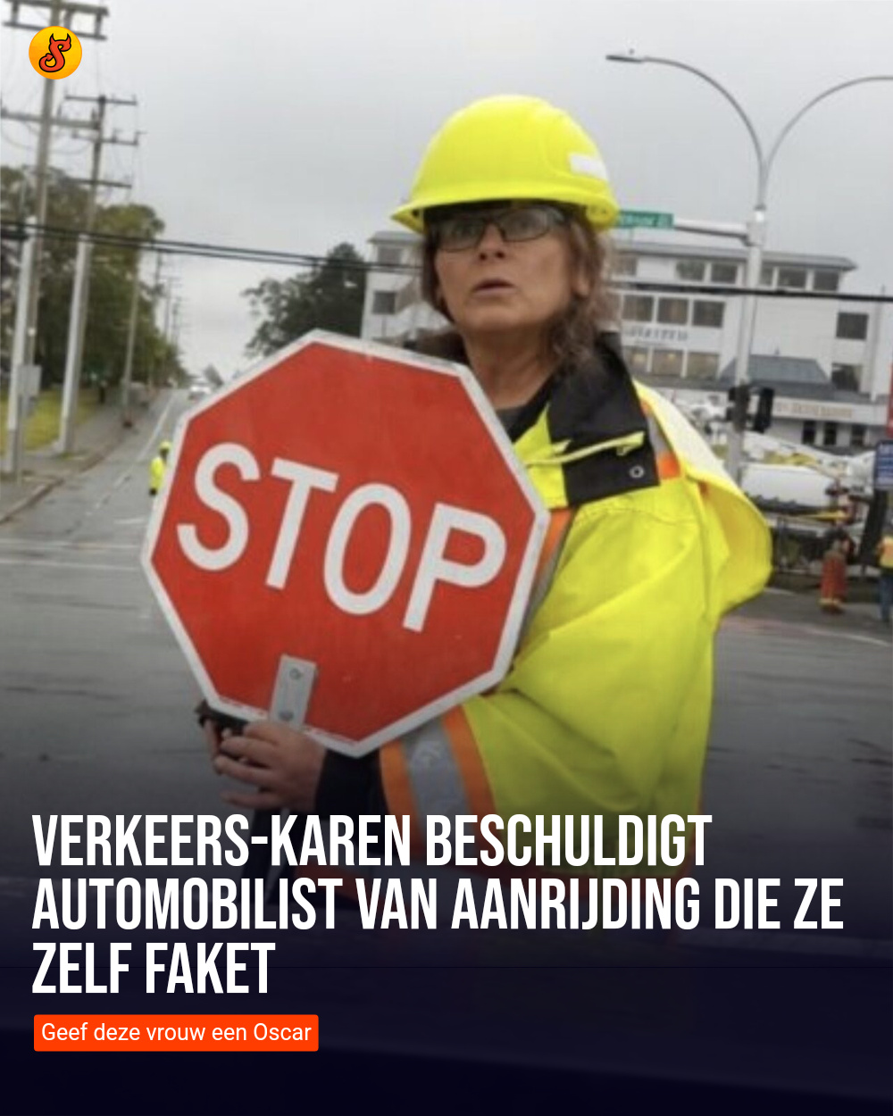 Verkeers-Karen beschuldigt automobilist van aanrijding die ze zelf faket
