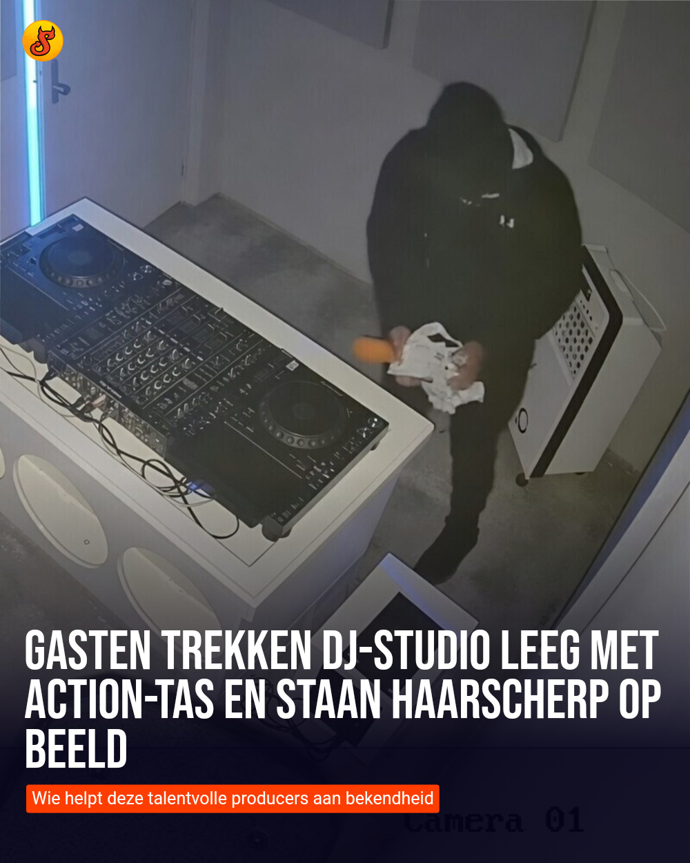 Gasten trekken dj-studio leeg met Action-tas en staan haarscherp op beeld