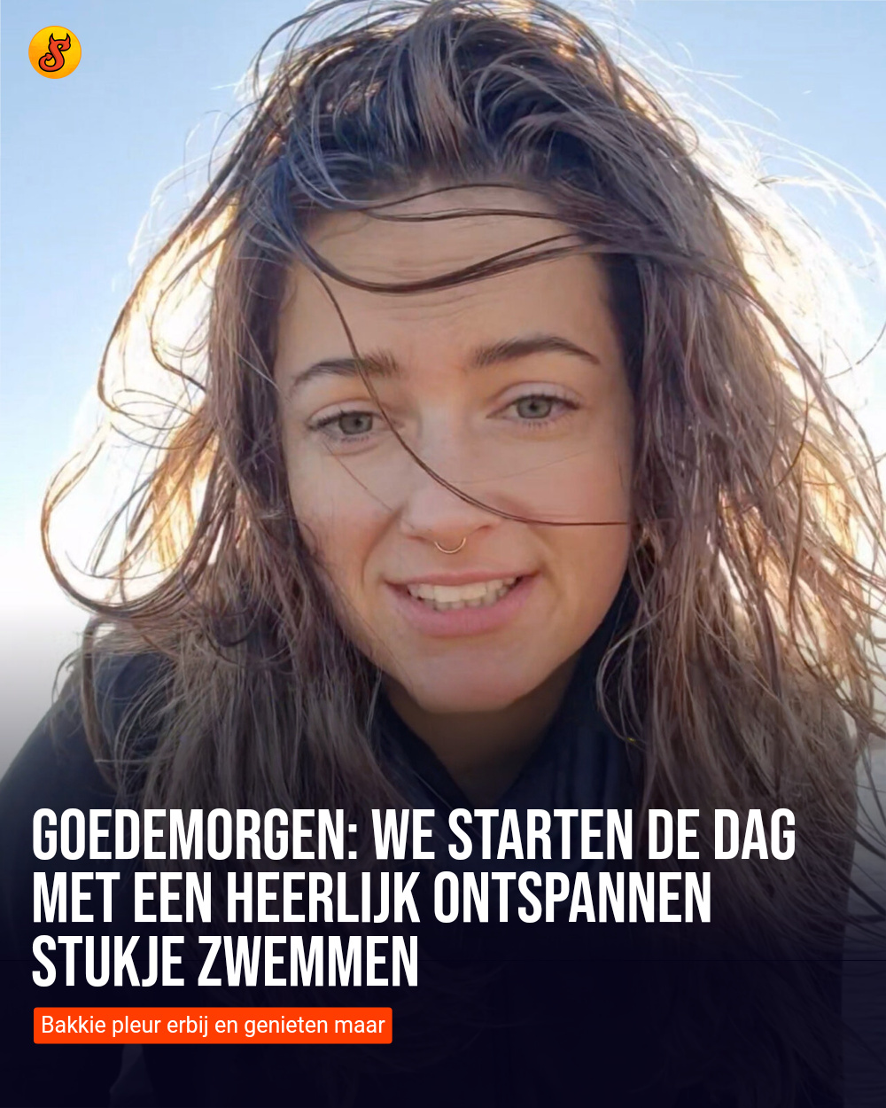 Goedemorgen: We starten de dag met een heerlijk ontspannen stukje zwemmen