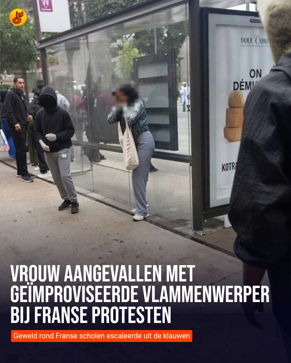 Vrouw aangevallen met geïmproviseerde vlammenwerper bij Franse protesten