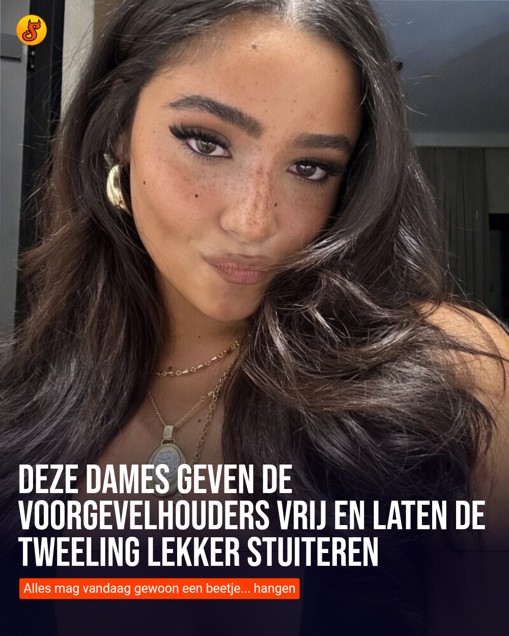 Deze dames geven de voorgevelhouders vrij en laten de tweeling lekker stuiteren