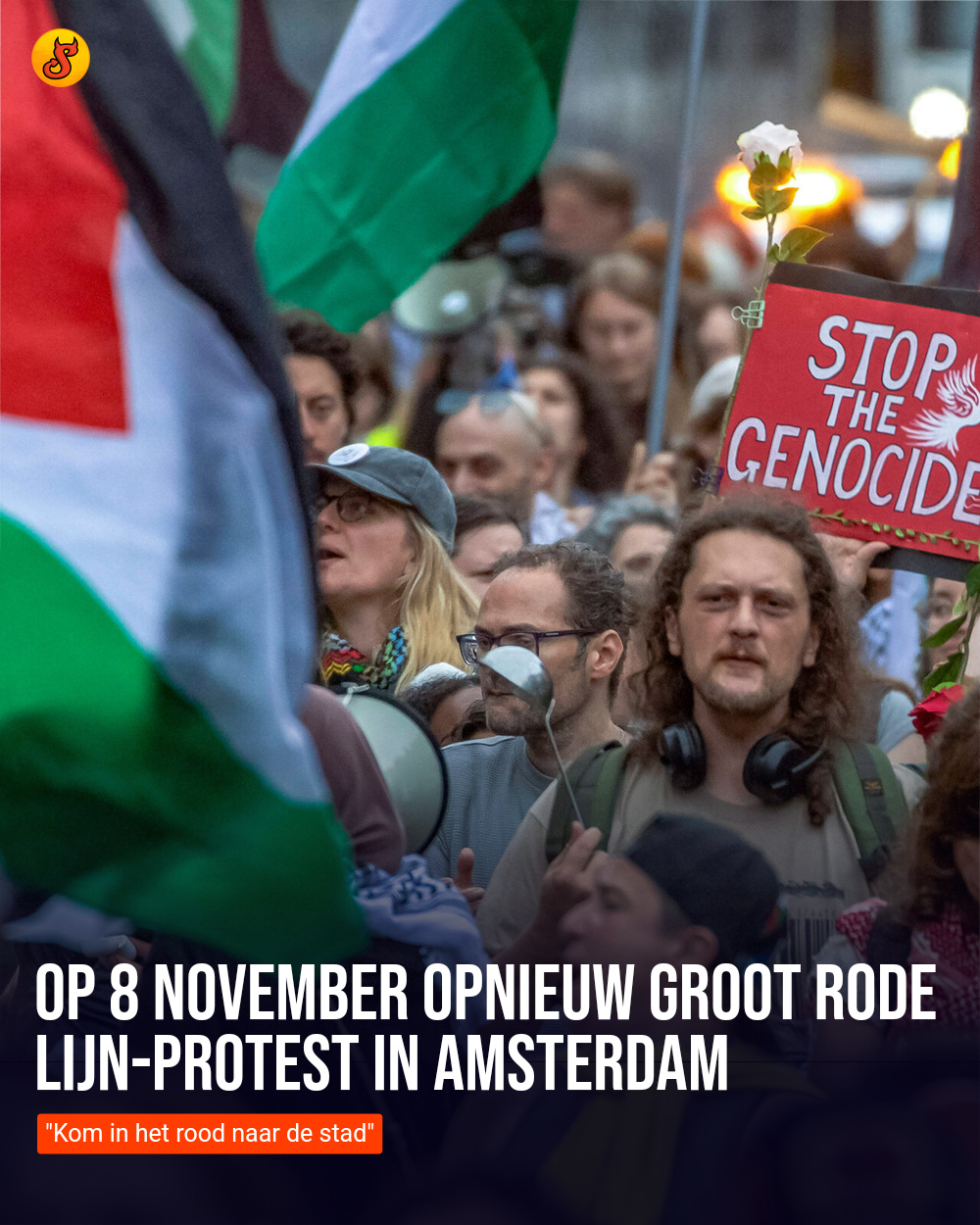 Op 8 november opnieuw groot Rode Lijn-protest in Amsterdam