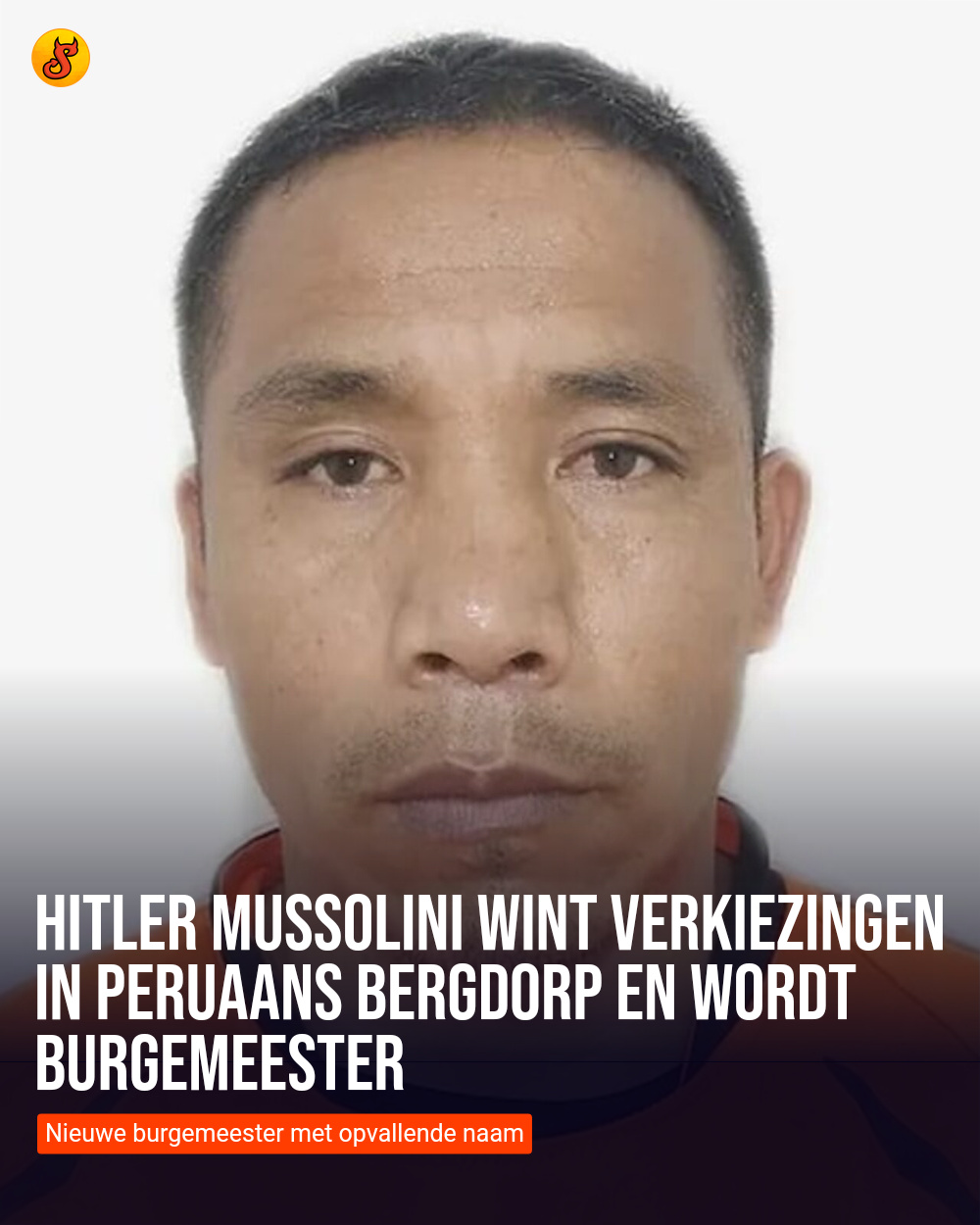 Hitler Mussolini wint verkiezingen in Peruaans bergdorp en wordt burgemeester