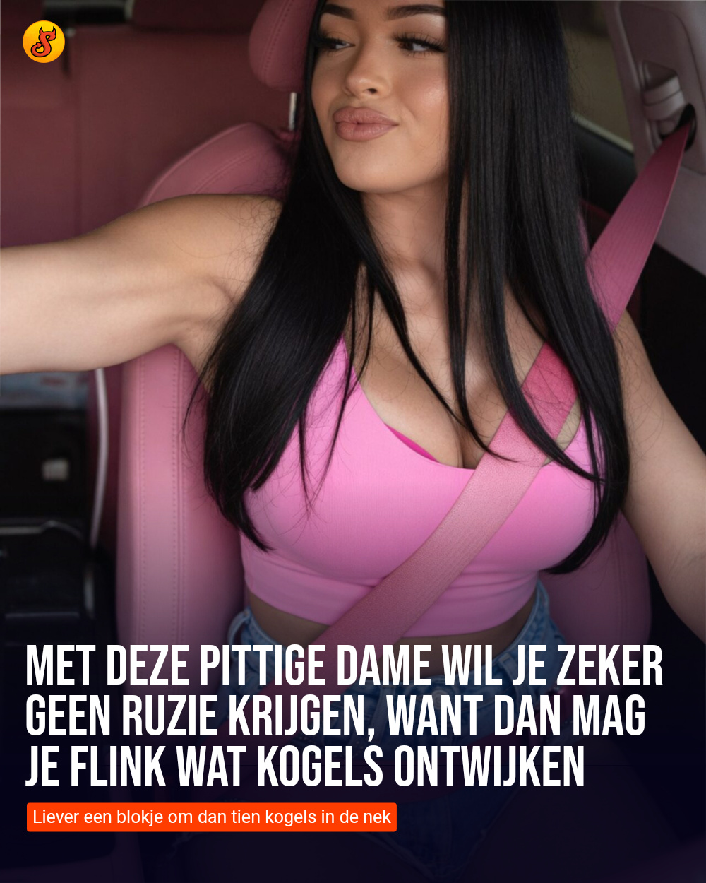 Met deze pittige dame wil je zeker geen ruzie krijgen, want dan mag je flink wat kogels ontwijken