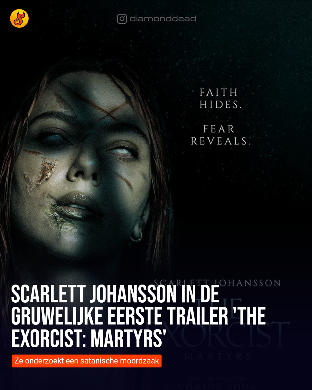 Scarlett Johansson in de gruwelijke eerste trailer 'The Exorcist: Martyrs'