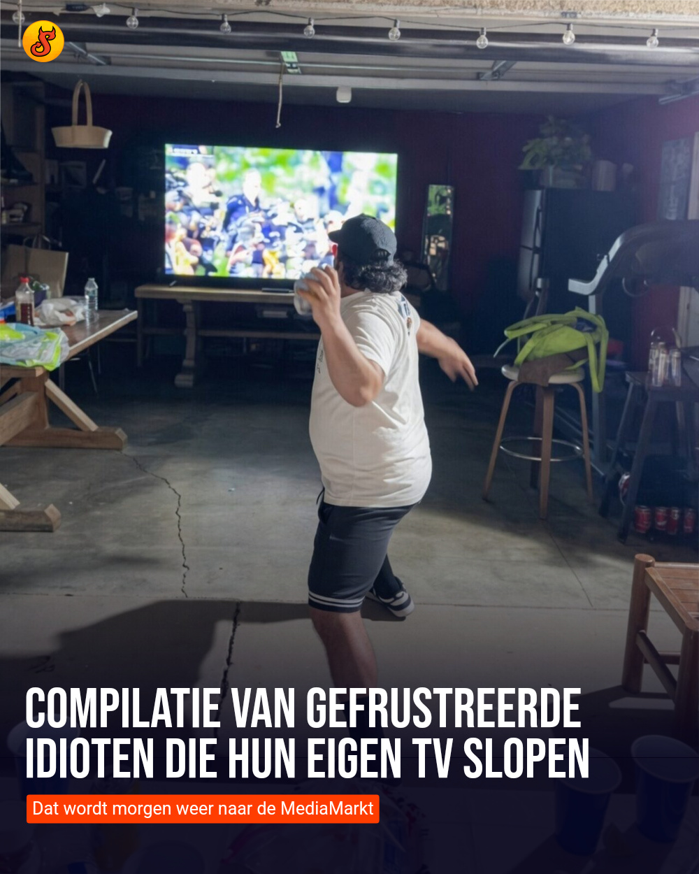 Compilatie van gefrustreerde idioten die hun eigen tv slopen