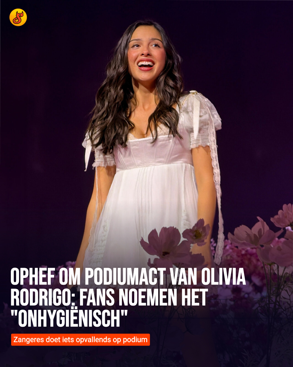 Ophef om podiumact van Olivia Rodrigo: fans noemen het "onhygiënisch"