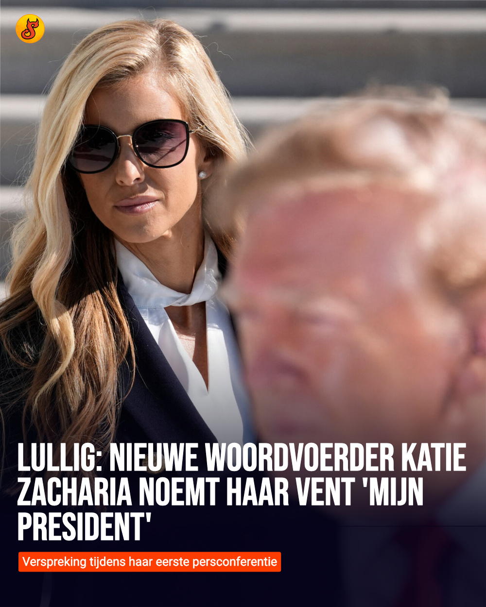 Lullig: Nieuwe woordvoerder Katie Zacharia noemt haar vent 'mijn president'