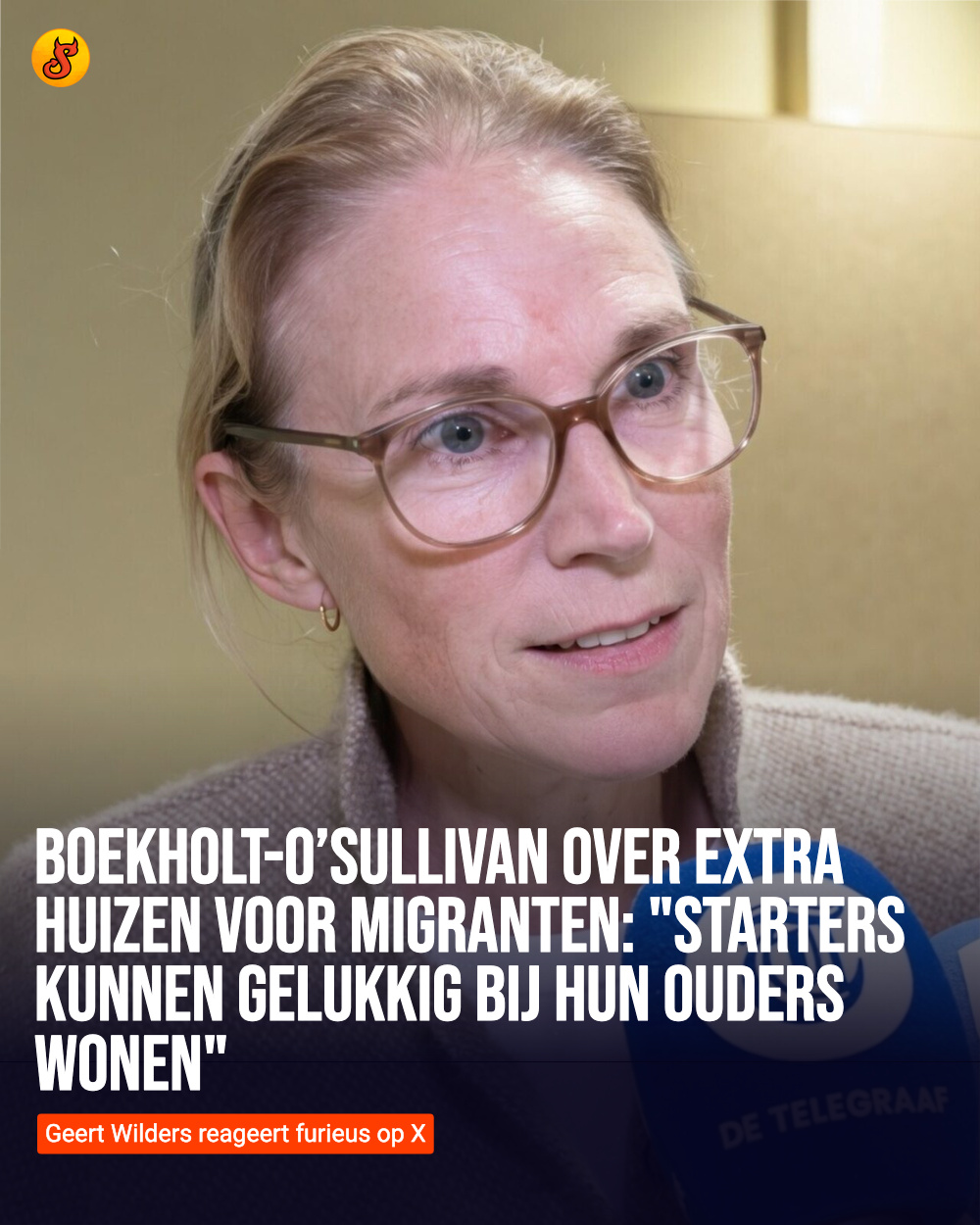 Boekholt-O’Sullivan over extra huizen voor migranten: "Starters kunnen gelukkig bij hun ouders wonen"