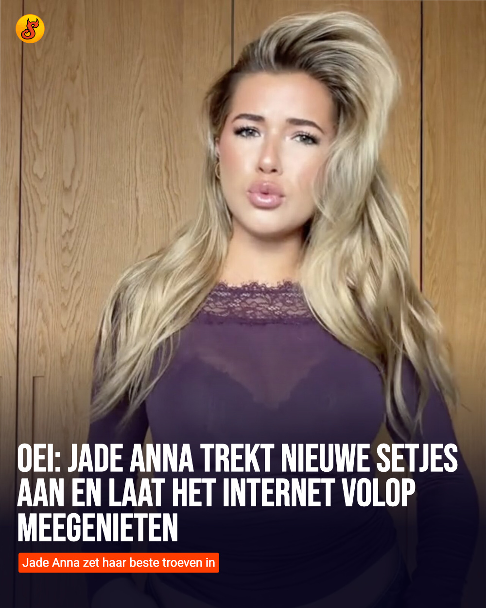 Oei: Jade Anna trekt nieuwe setjes aan en laat het internet volop meegenieten