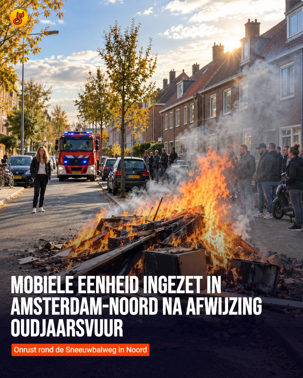 Mobiele Eenheid ingezet in Amsterdam-Noord na afwijzing oudjaarsvuur