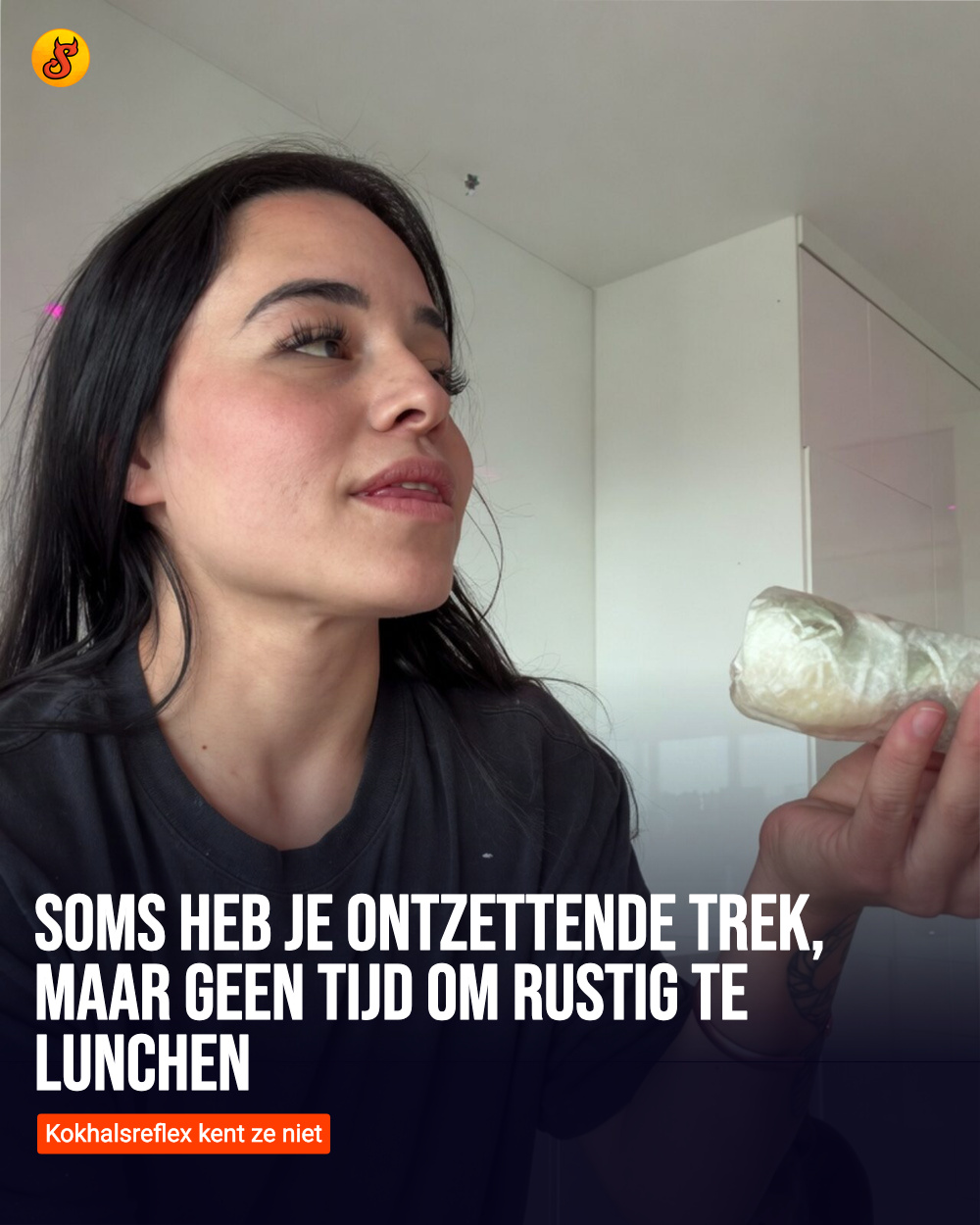 Soms heb je ontzettende trek, maar geen tijd om rustig te lunchen