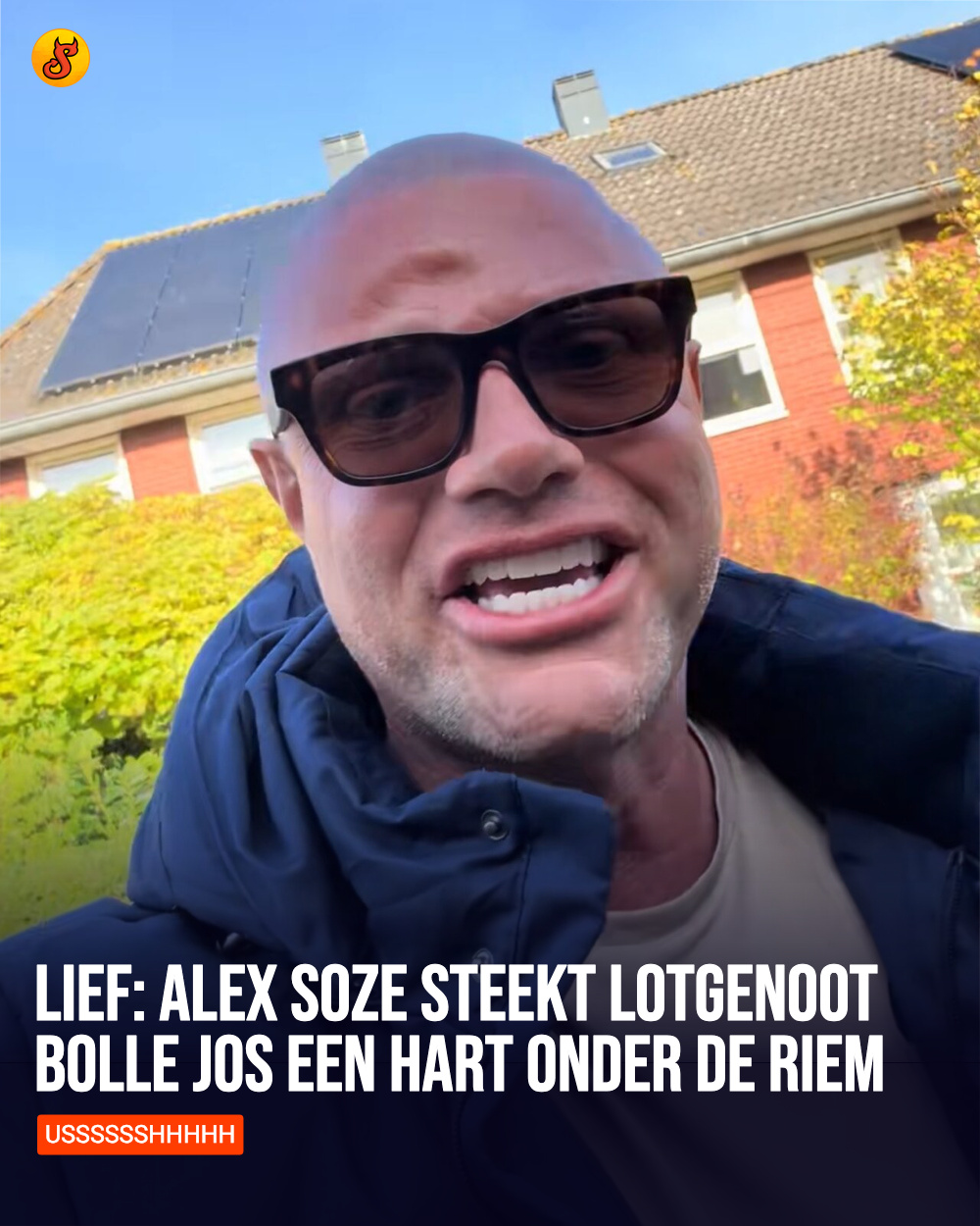 Lief: Alex Soze steekt lotgenoot Bolle Jos een hart onder de riem