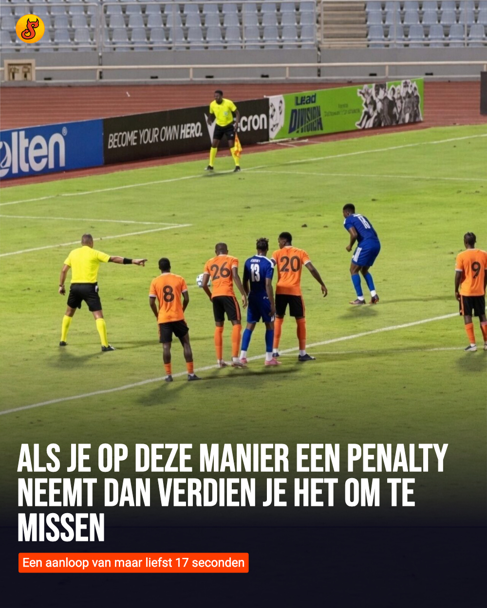 Als je op deze manier een penalty neemt dan verdien je het om te missen
