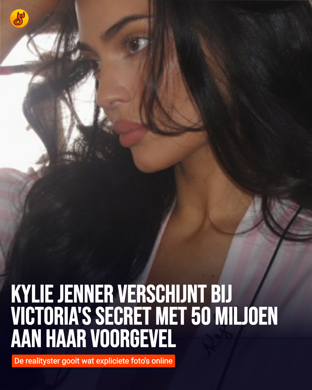 Kylie Jenner verschijnt bij Victoria's Secret met 50 miljoen aan haar voorgevel