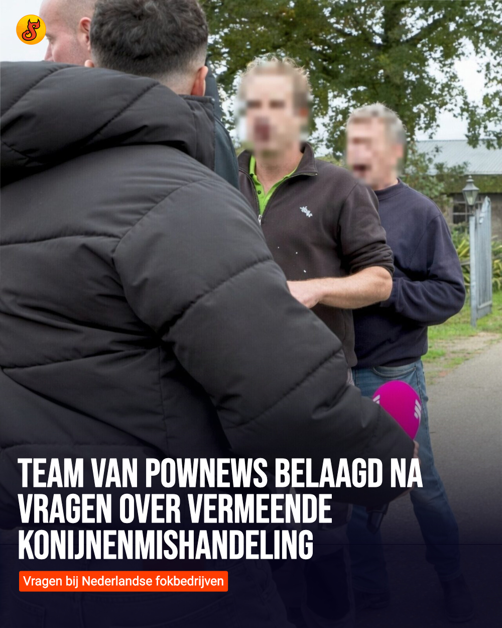 Team van PowNews belaagd na vragen over vermeende konijnenmishandeling