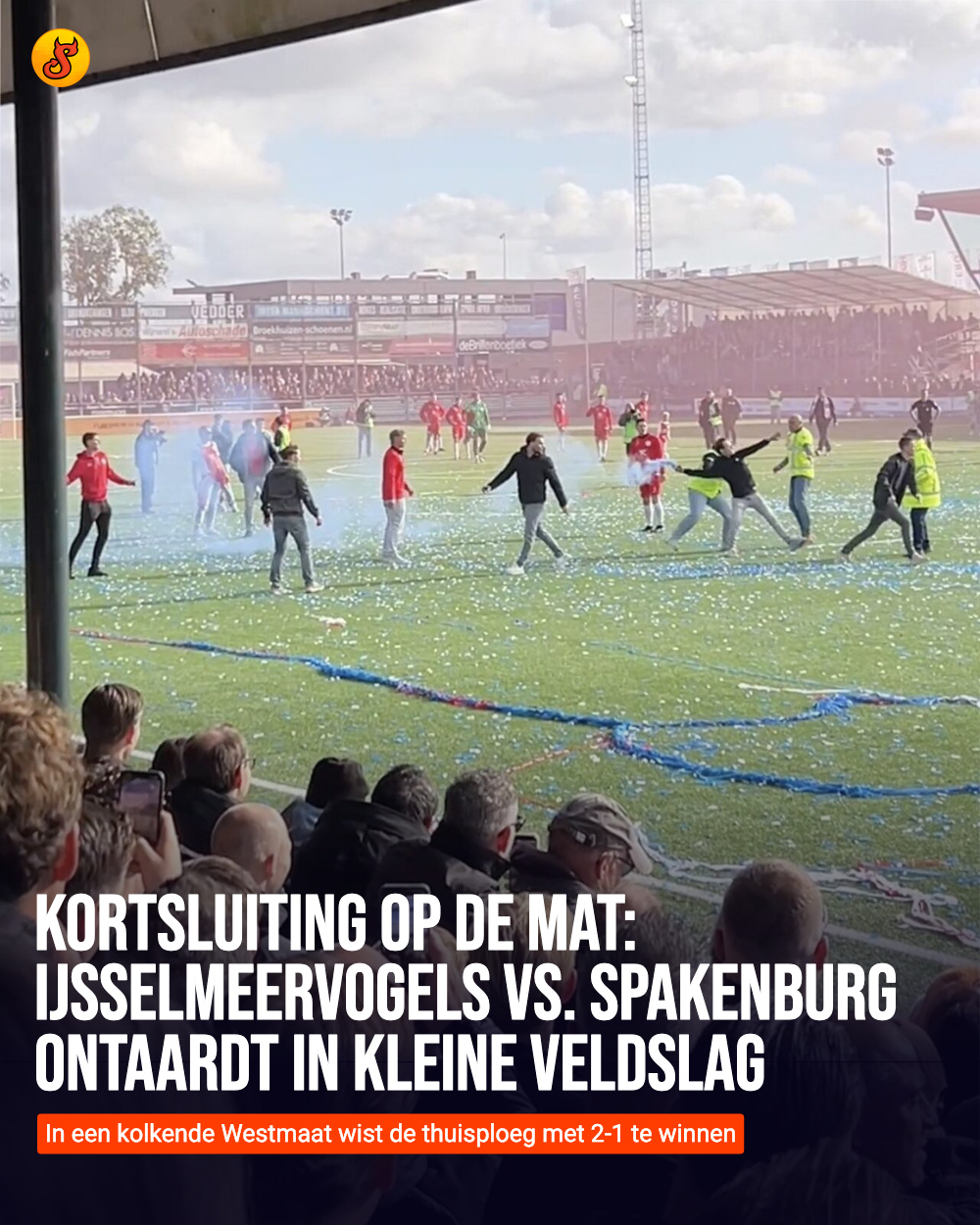 Kortsluiting op de mat: IJsselmeervogels vs. Spakenburg ontaardt in kleine veldslag