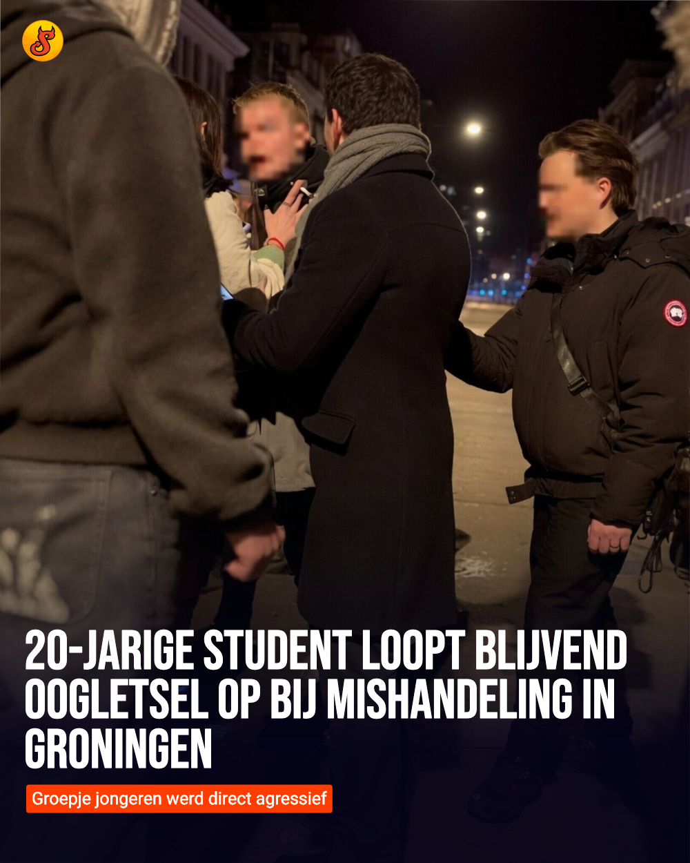 20-jarige student loopt blijvend oogletsel op bij mishandeling in Groningen