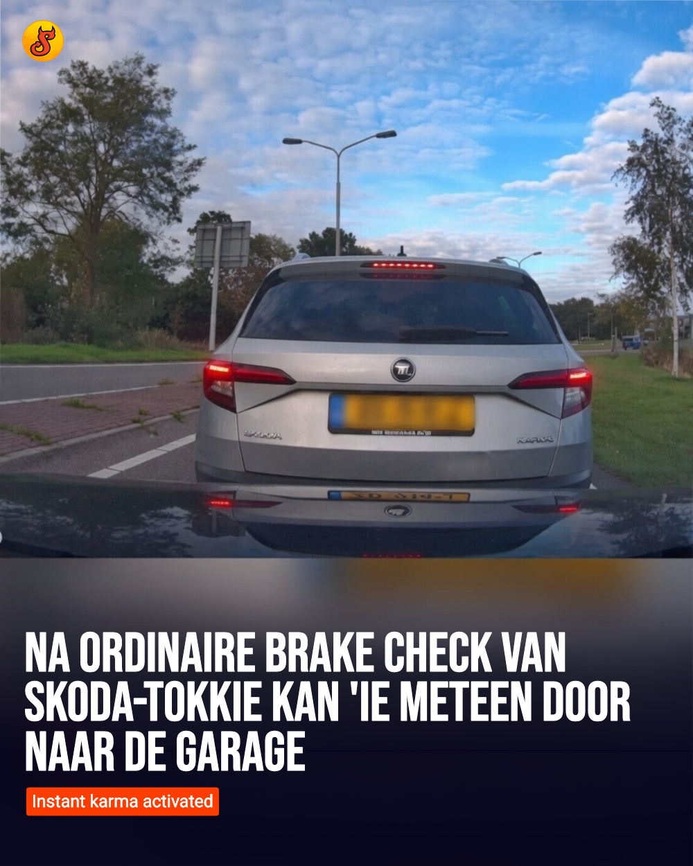 Na ordinaire brake check van Skoda-tokkie kan 'ie meteen door naar de garage