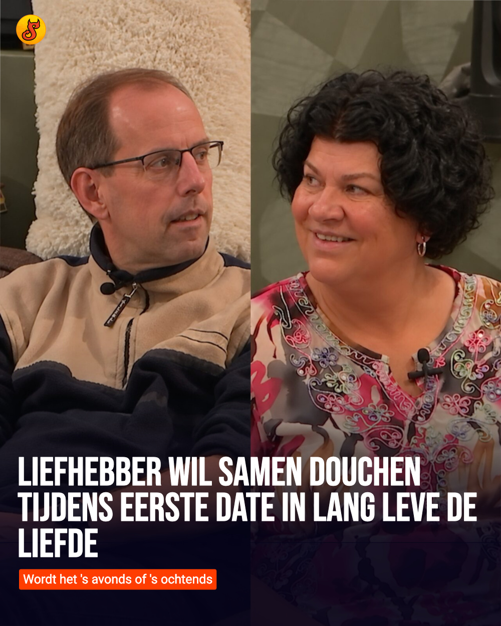 Liefhebber wil samen douchen tijdens eerste date in Lang Leve de Liefde
