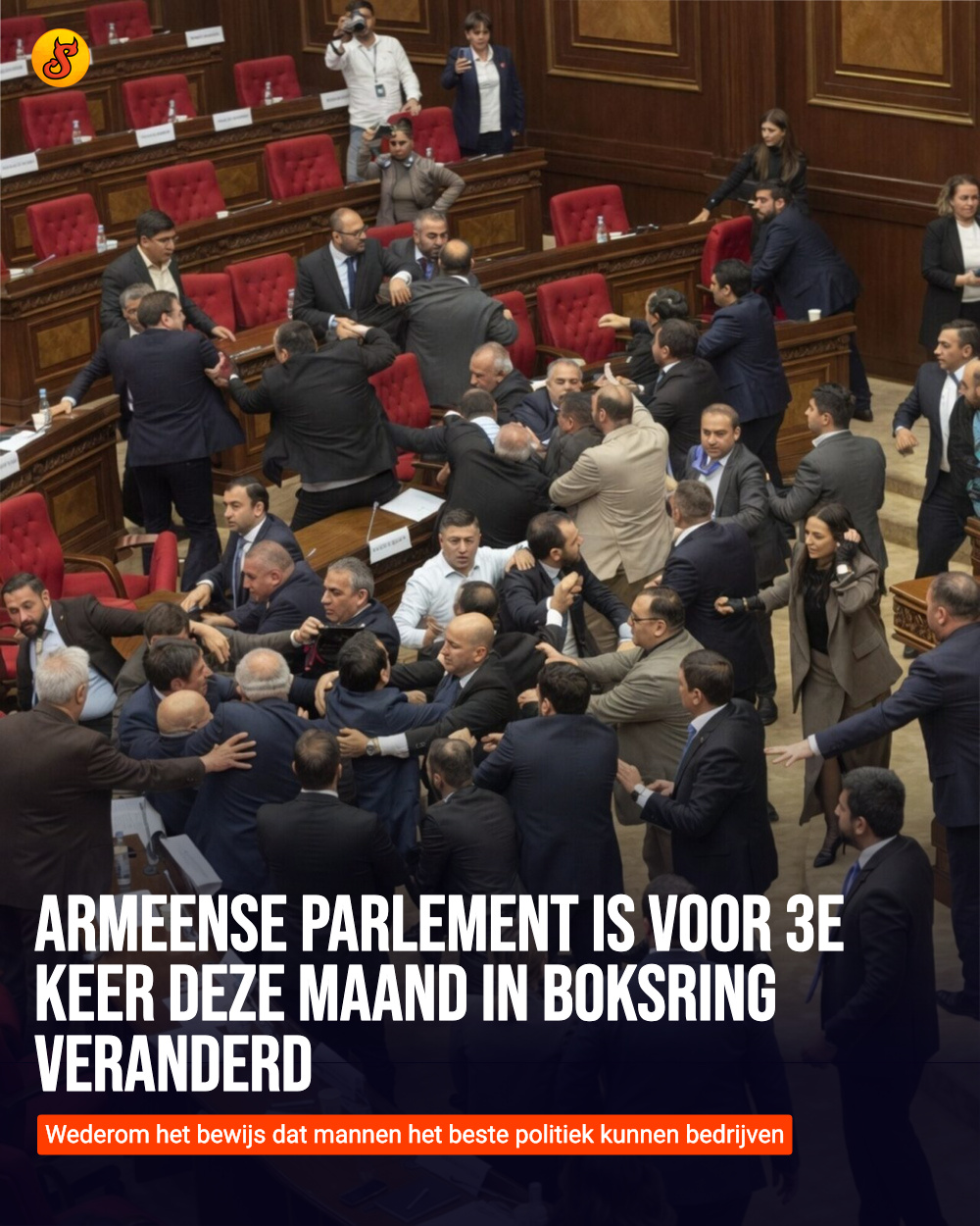 Armeense parlement is voor 3e keer deze maand in boksring veranderd