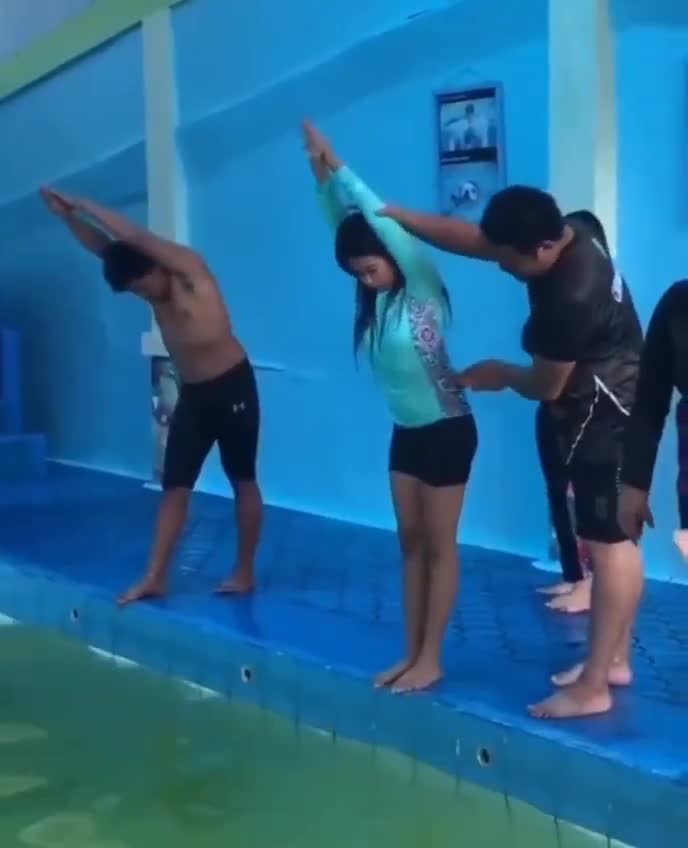 Eerste dag op zwemles