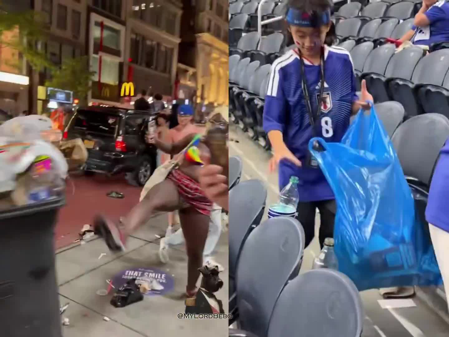Japanse fans vs Knicks fans