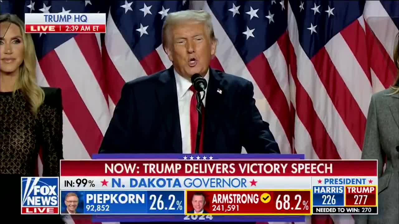 Overwinningsspeech van Trump