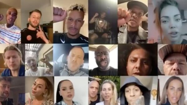 Zucht: verwende artiesten keren zich tegen de overheid met de hashtag #ikdoenietmeermee