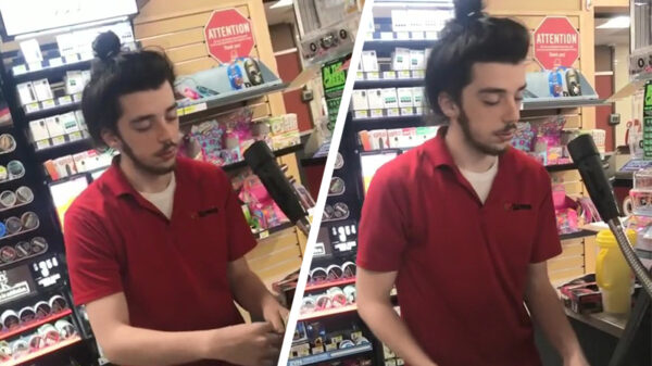 Benzinestationmedewerker heeft stiekem zitten snoepen tijdens de lunch