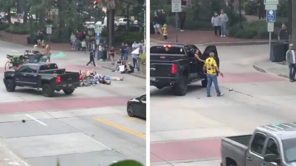 Met een rookbom en een wapen maak je zo een eind aan een BLM-protest