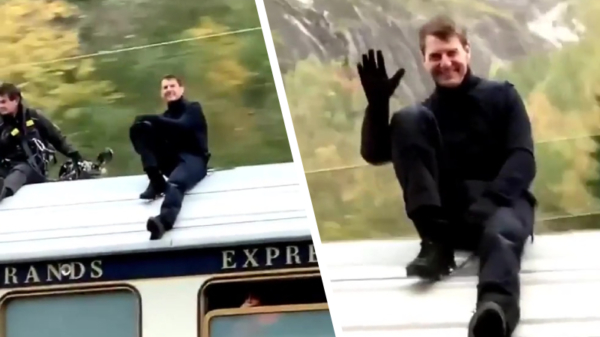 Tom Cruise betrapt tijdens het doen van zijn eigen stunts in M:I7