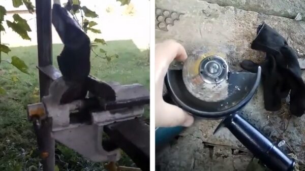 Vladimir is ontzettend blij dat hij zijn veiligheidsbril op heeft