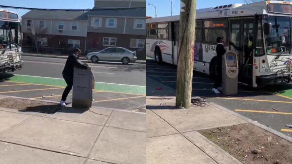 Blijkbaar kom je met een pinautomaat de bus niet meer in