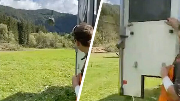 Een open deur en een helikopter zijn geen goede combinatie