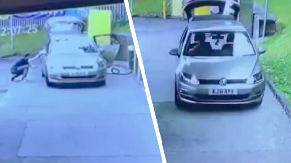 Da's pech, tijdens het zuigen ineens je auto weg