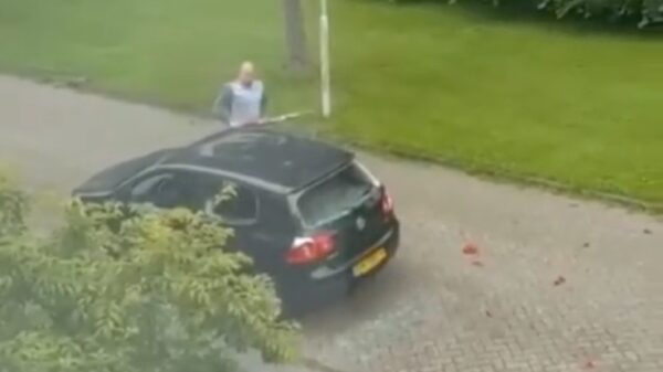 De naweeën van een ochtendje auto slopen van de buurman