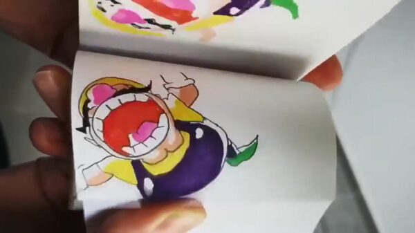 Geweldige Wario flipbook met miljoenmiljard tekeningen