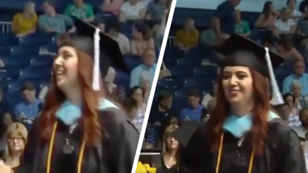 Dit is tijdens een diploma-uitreiking best een lullige verspreking