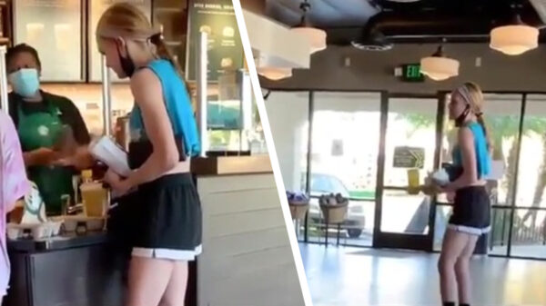 Barista blijft ijzingwekkend kalm als opgefokte Trump-supporter stennis trapt vanwege mondkapje