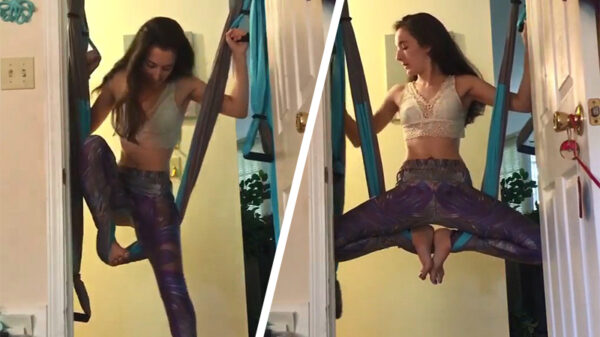 Oefening in d'r nieuwe schommel zorgt voor de faceplant van de week