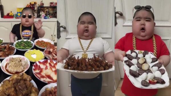 Schreeuwend Michelin-mannetje laat zien hoe je obesitas kweekt