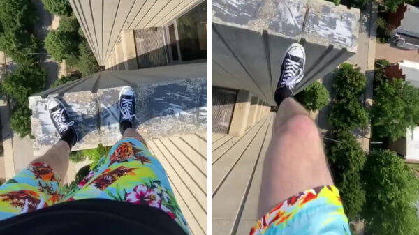 Ook deze parkour-mafkees heeft gegarandeerd een doodswens