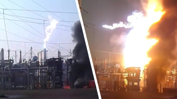 Brand in Mexicaanse elektriciteitscentrale levert bizarre steekvlammen op
