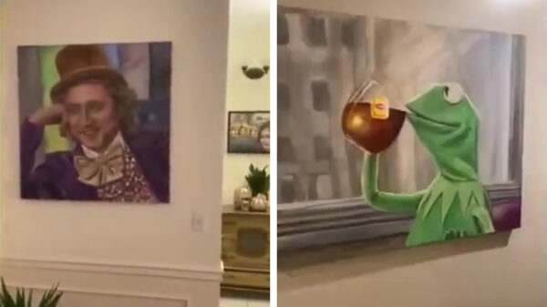 Deze kunstverzamelaar is gegarandeerd een groot meme-connaisseur