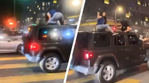 Jeep-eigenaar kon twerksessie op zijn dak niet echt waarderen